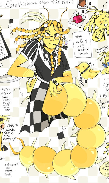 Enelle (OC) Colored sketch